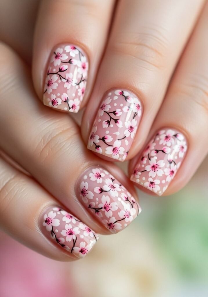 Best-Cherry-Blossom-Nails-_-Gorgeous-Floral-Nail-Art-Designs-for-Spring