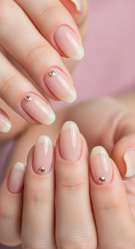 Jewel-Accent-Minimal-Nails-–-Soft-Nude-Shine-with-Subtle-Glam