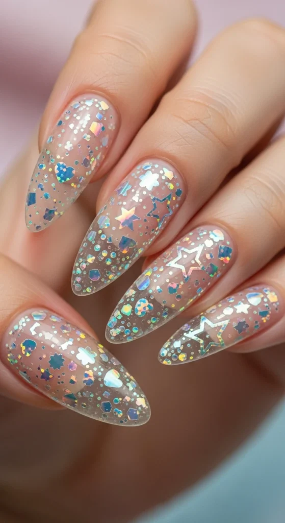 Sparkly-Glitter-Cutout-Nails-with-Holographic-Star-Details