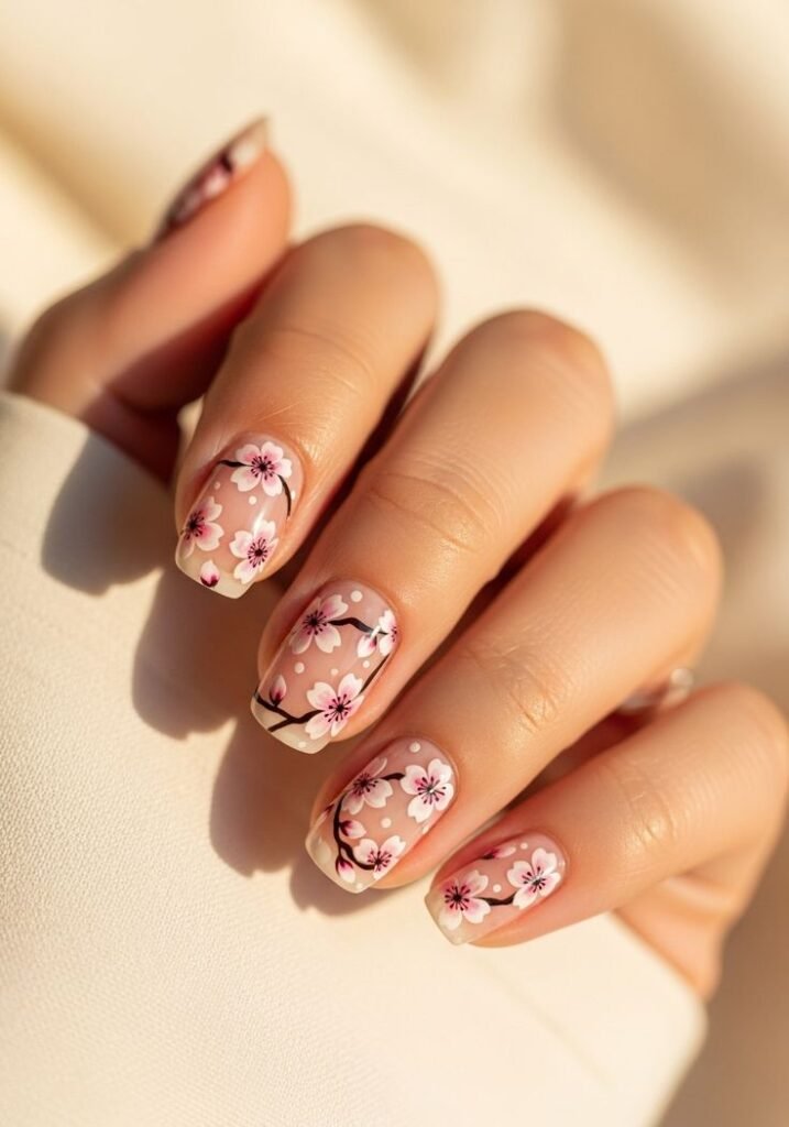 Top-Cherry-Blossom-Nails-_-Elegant-Chic-Floral-Art-Designs