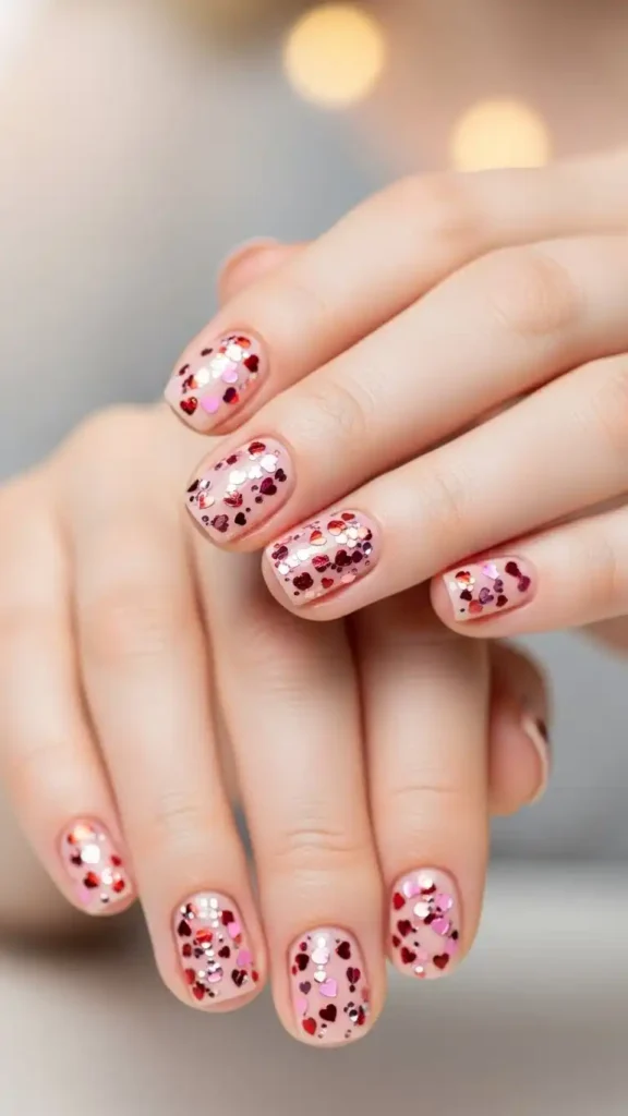 glitter-hearts-on-nude-nails