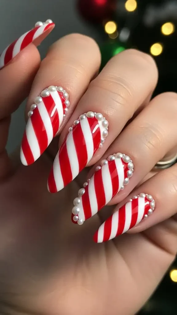 candy-cane-stripe-nails-with-pearl-accents