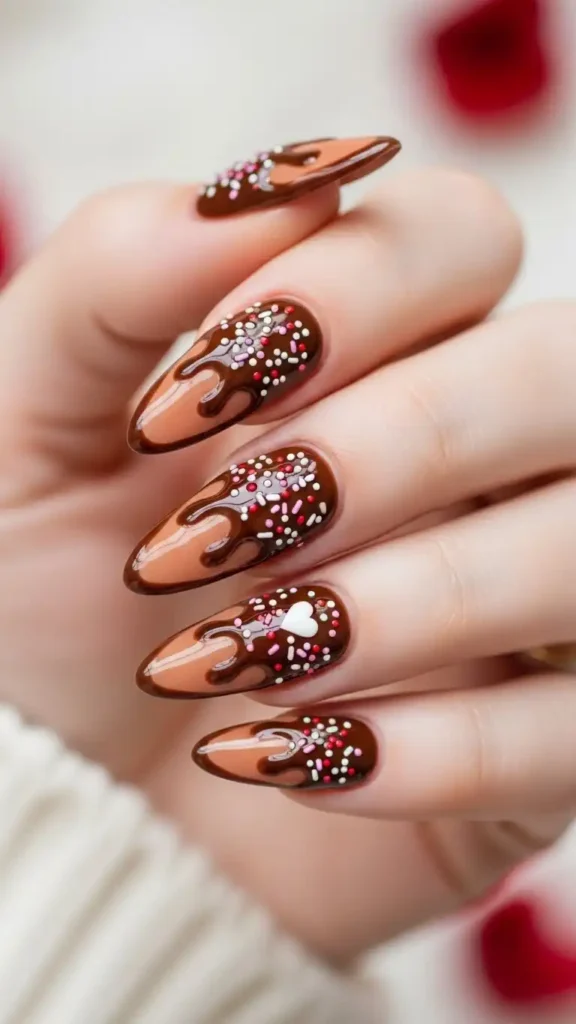 chocolate-glazed-donut-nails.
