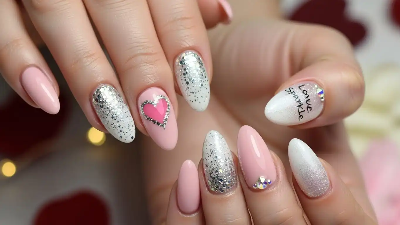 gorgeous-love-sparkle-nails-idea