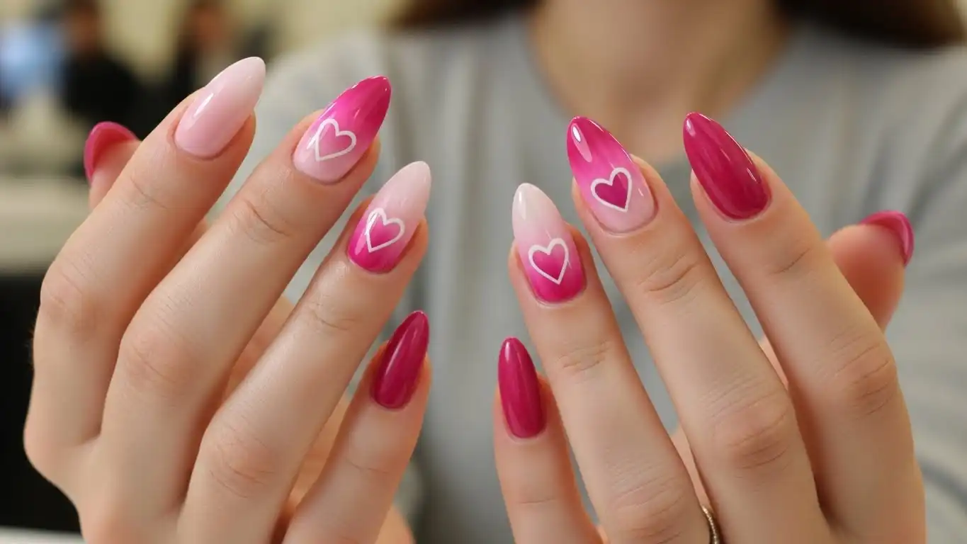 ombre-heart-nail-design