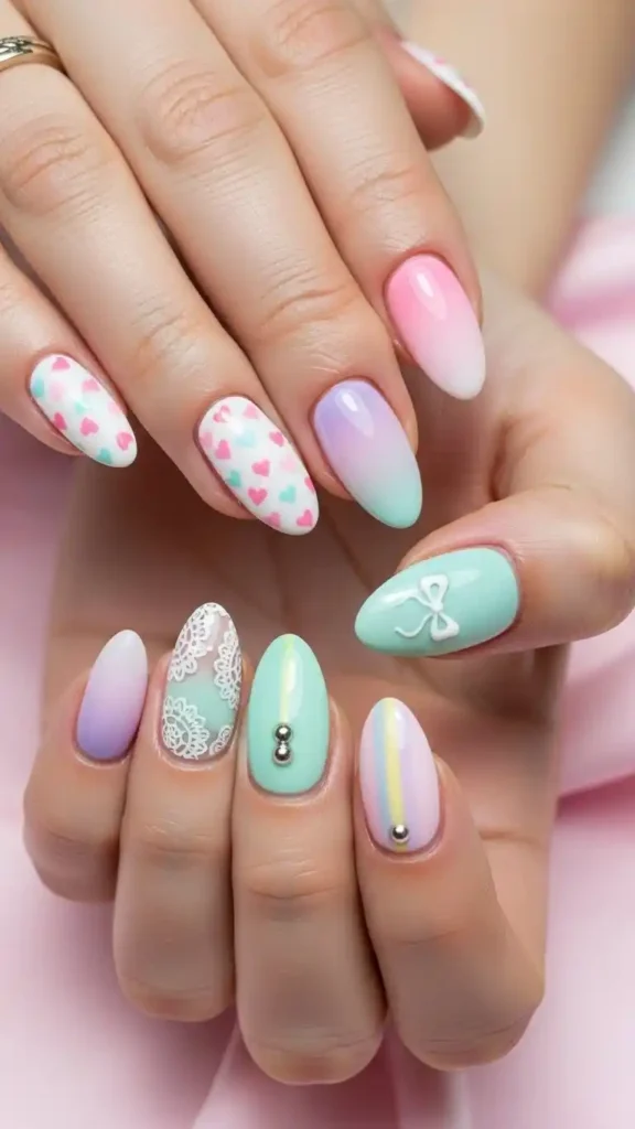 pastel-valentine-nail-art-ideas