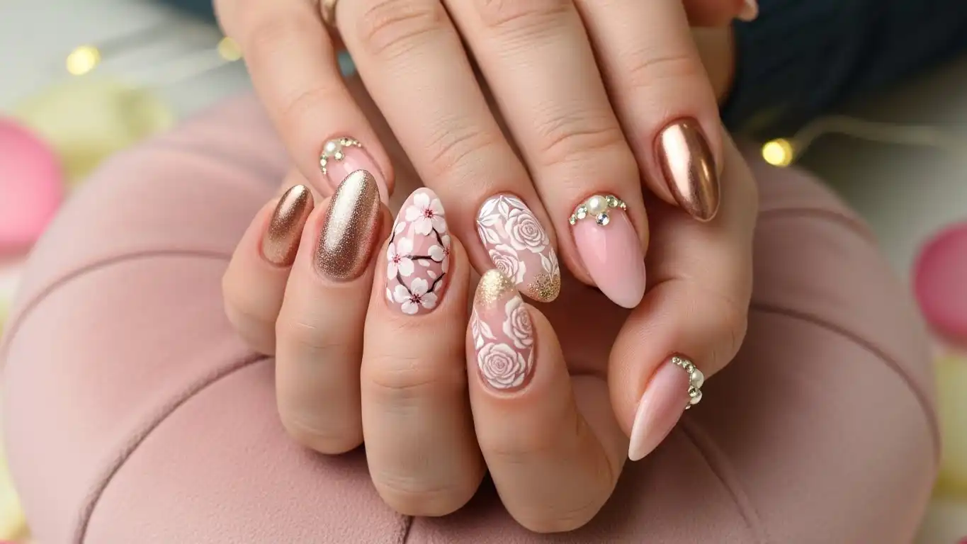 trendy-romantic-nails-idea