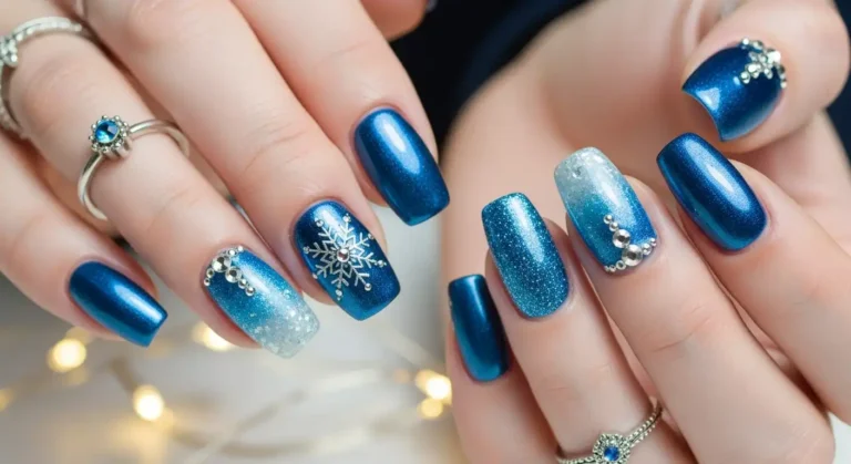 festive-blue-nails