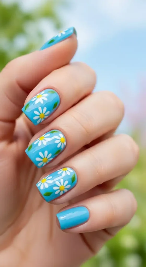blue-sky-daisy-nail