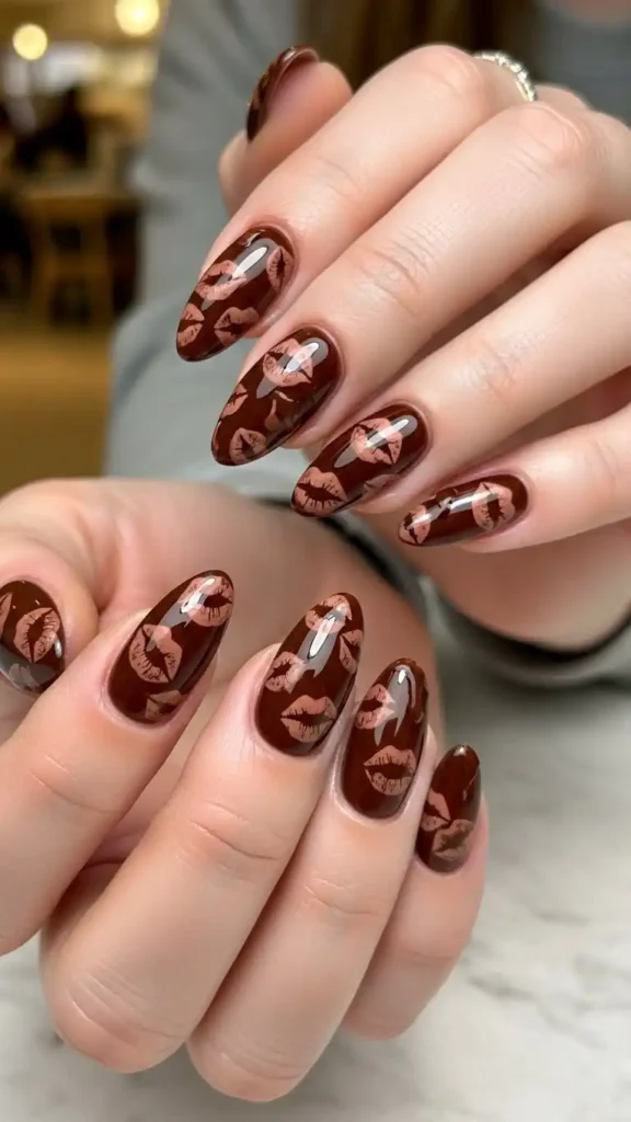 chocolate-inspired-kiss-nails
