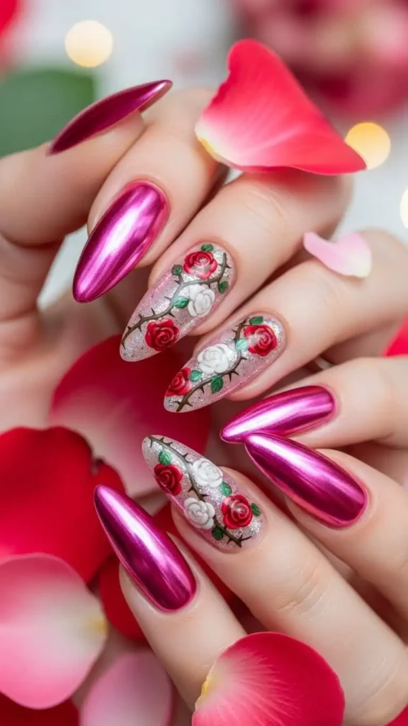 chrome-and-roses-nails