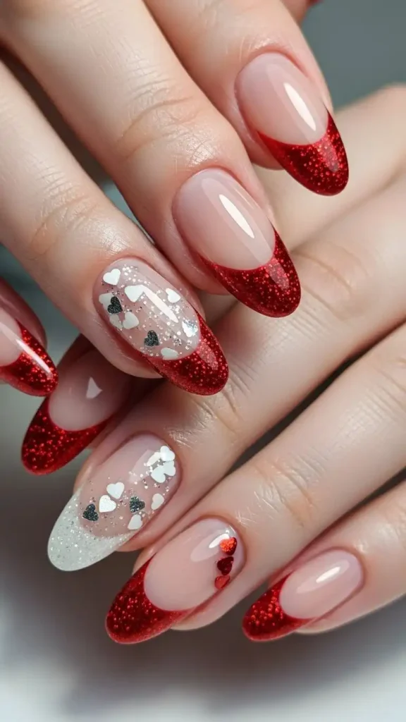 classic-red-glitter-tip-nails