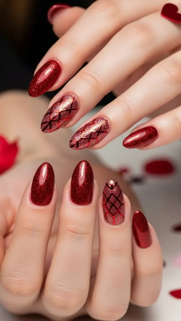 geometric-red-glitter-design
