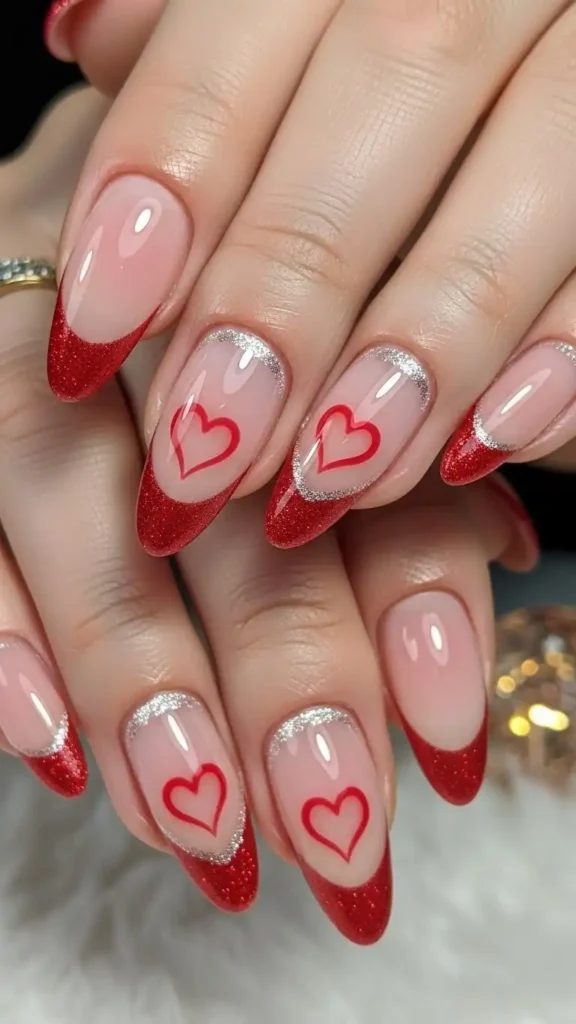 heart-french-tip-nails