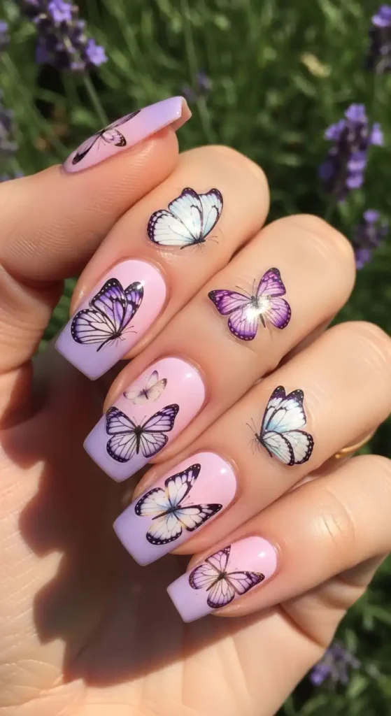 lavender-gradient-butterfly-stickers