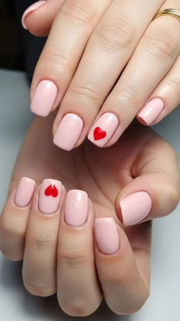 minimalist-heart-accent-nail
