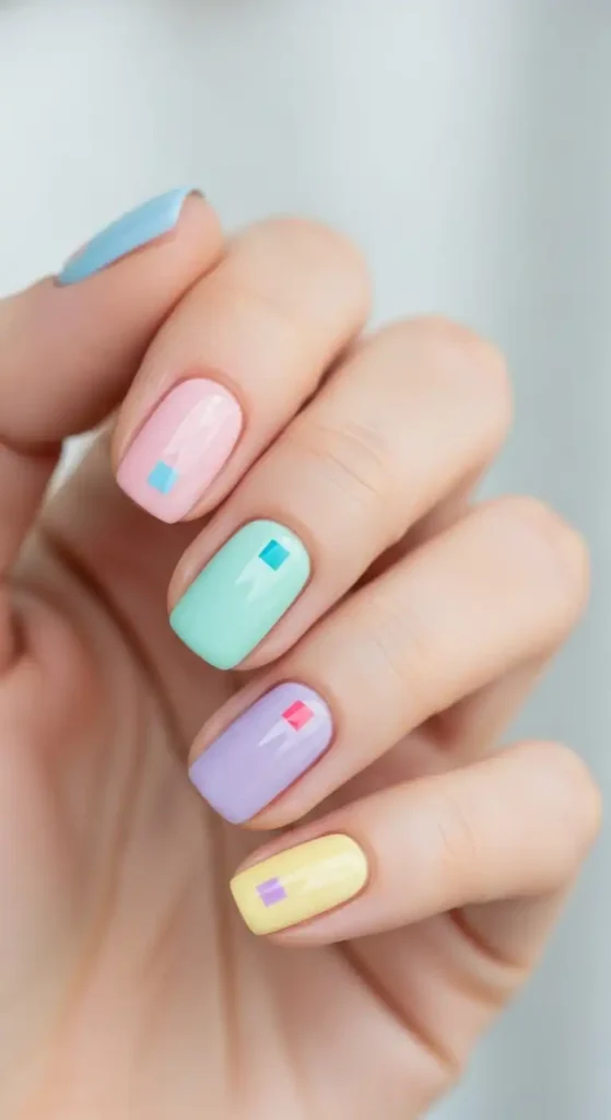 minimalist-pastel-pop-nails