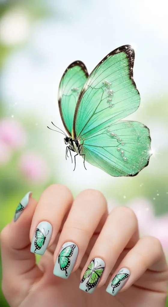 mint-green-flying-butterfly