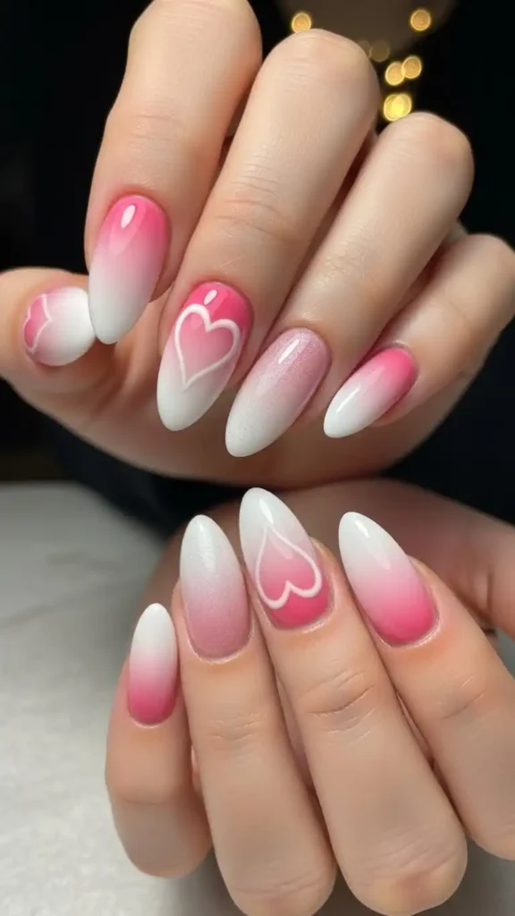 ombre-heart-nail-design