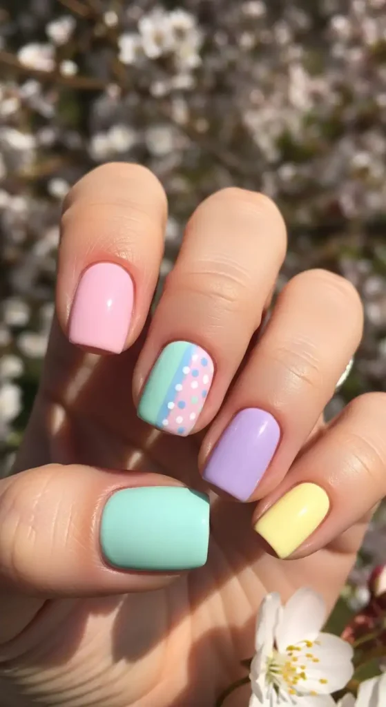 pastel-accent-nail-look