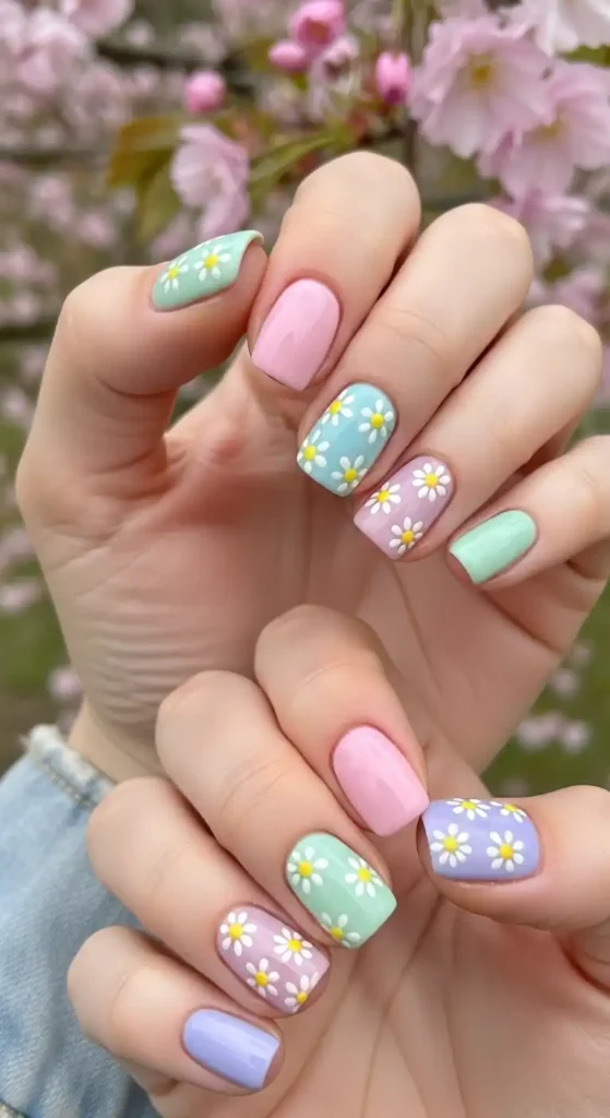 pastel-daisy-nail-design