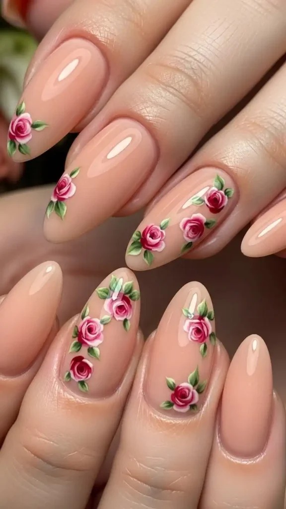 peach-base-nails-with-tiny-rose-details