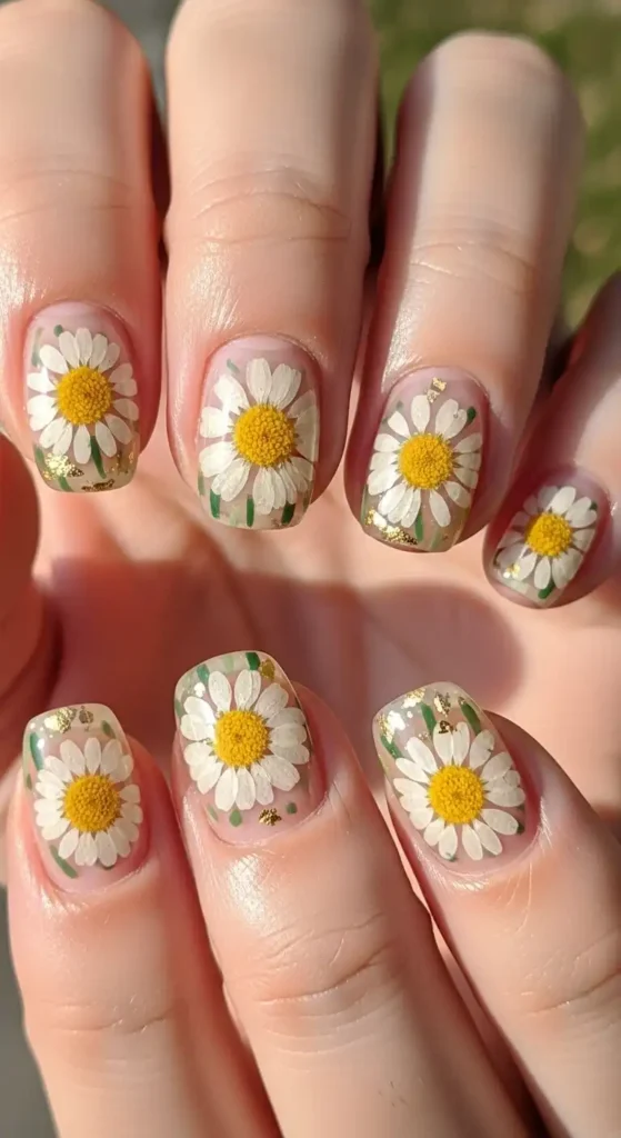 pressed-daisy-nail