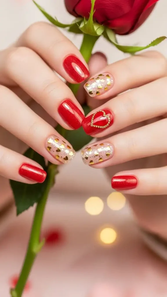 red-and-gold-heart-nail-design