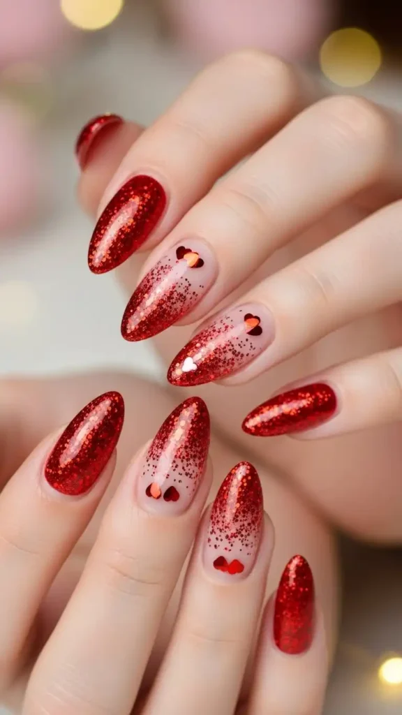 red-glitter-ombre