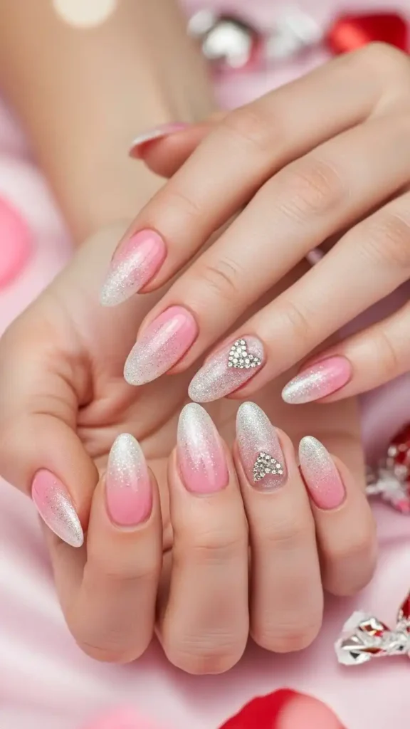 soft-pink-ombre-sparkle-nail-look