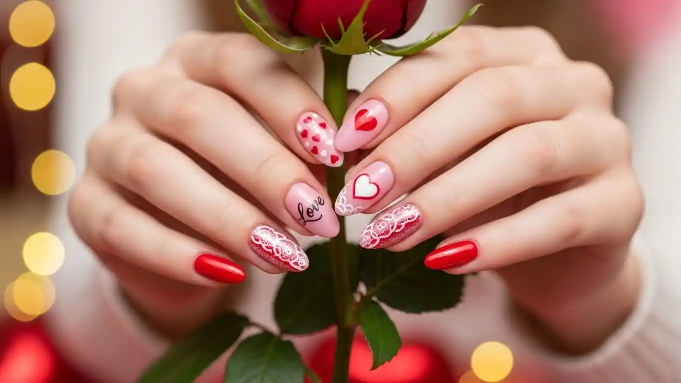 red-nails-for-valentines- day