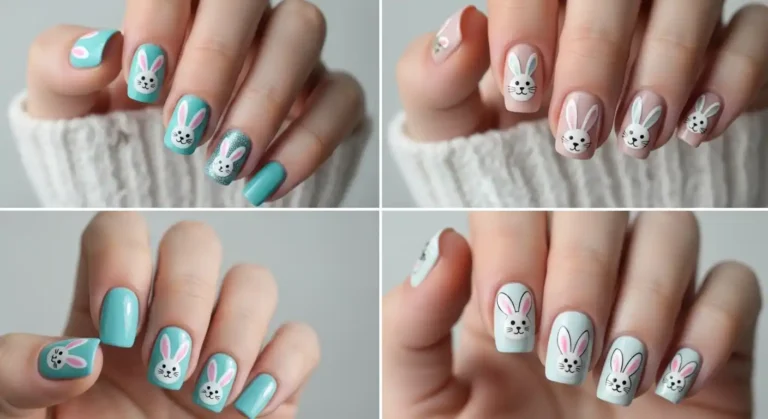 simple-easter-bunny-nail-designs