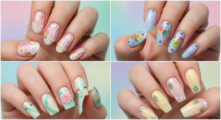 stunning-spring-marble-nails