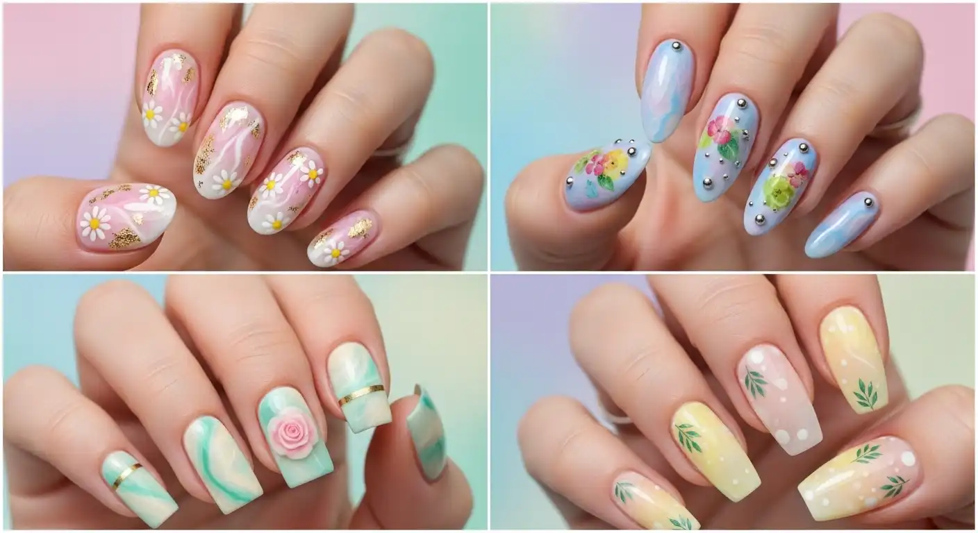 stunning-spring-marble-nails