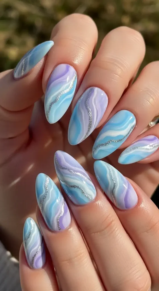 baby-blue-and-lavender-marble-nails