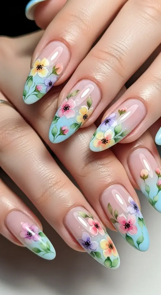 blossoming-ombre-nails