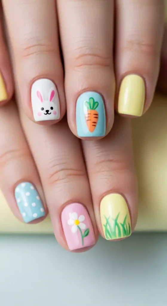 cute-easter-bunny-carrot-nail-art-idea