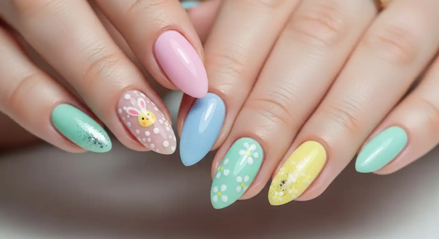easter-almond-shaped-nail