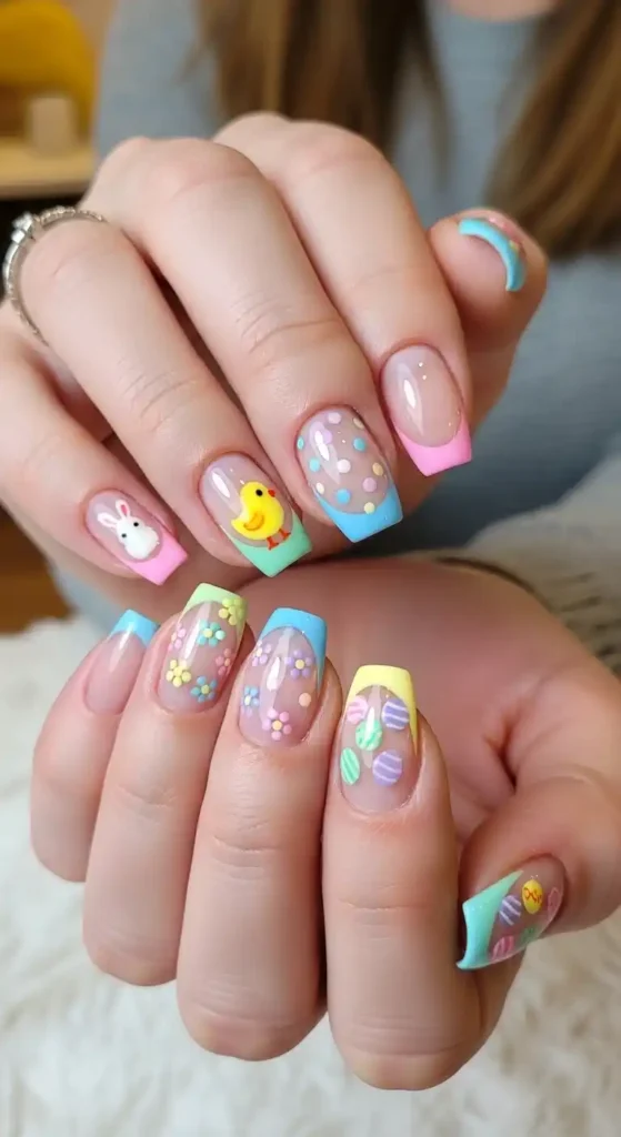 fun-french-tip-easter-nails-with-bright-pastel-colors