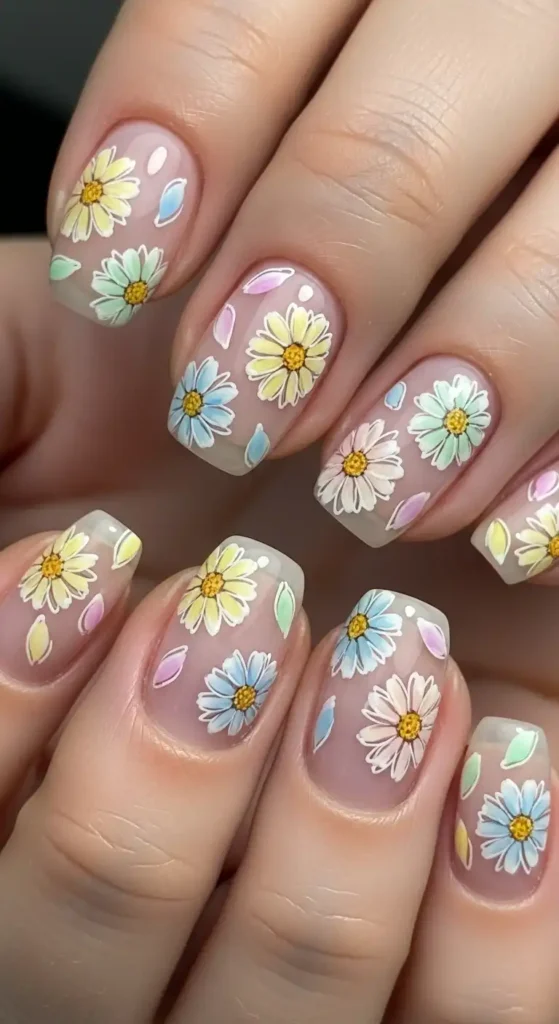 pastel-daisy-nail-art