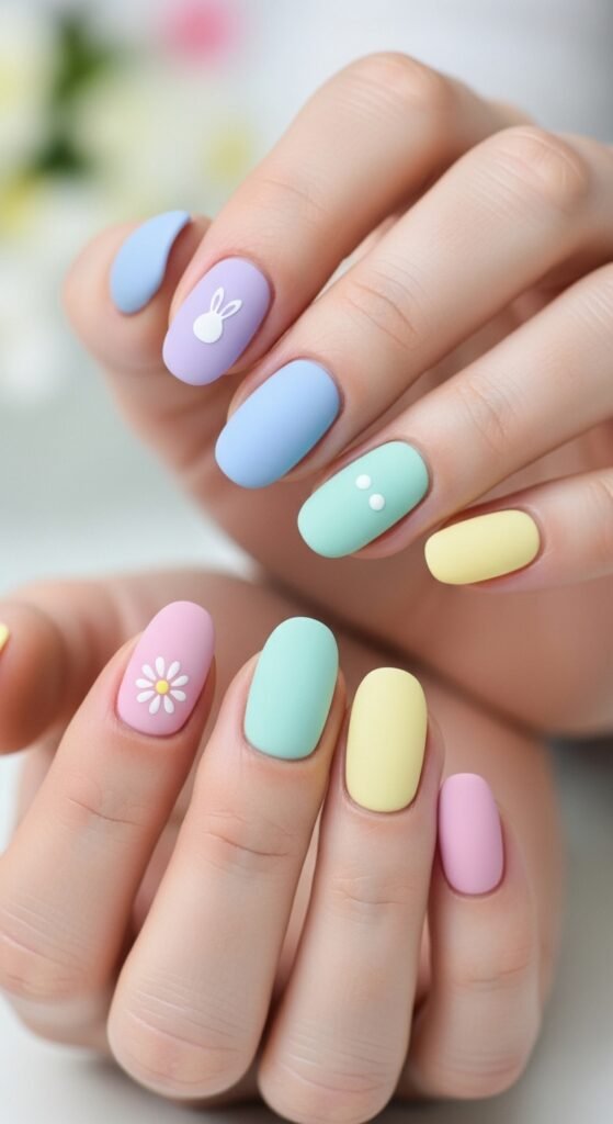 pastel-matte-nails