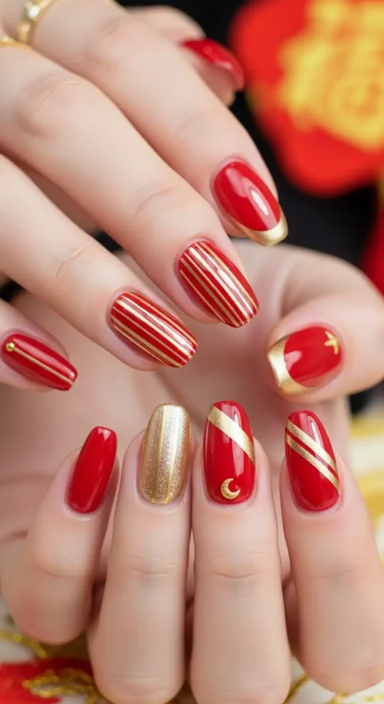 red-with-gold-stripe