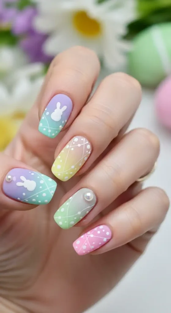 short-gradient-matte-pastel-nail