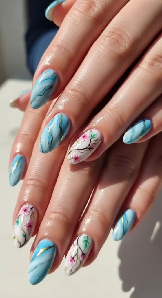 sky-blue-marble-nails