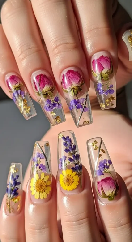 transparent-nails-with-dried-flower-accents