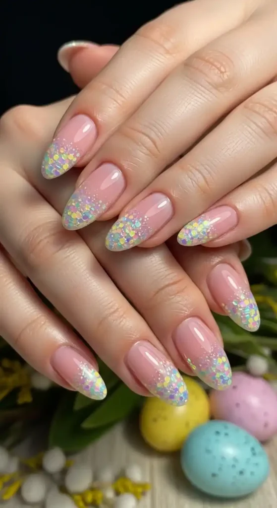 french-fade-with-glitter-tips