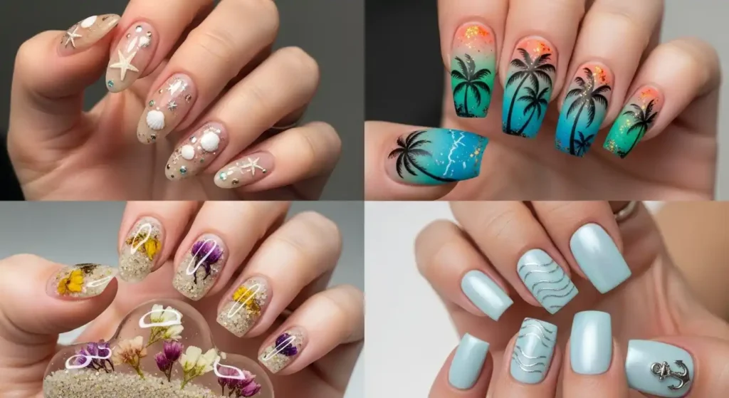 beach-nails-design with-nailbard-nail-inspiration-and-trendy-nail-art-ideas