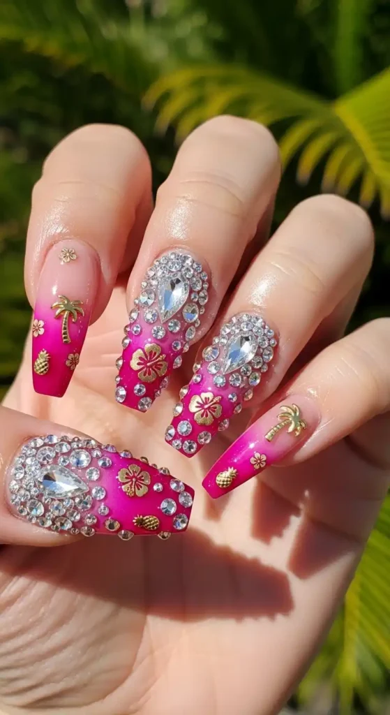 fuchsia-ombre-stiletto-gems