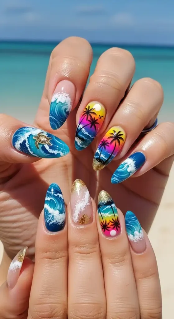 ocean-wave-almond-nail-set