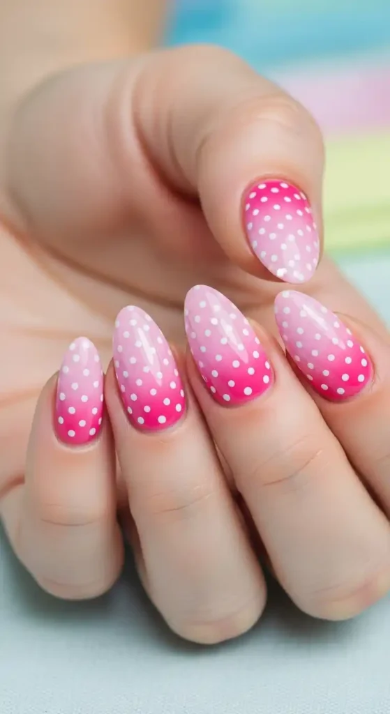 pink-polka-gradient-nails